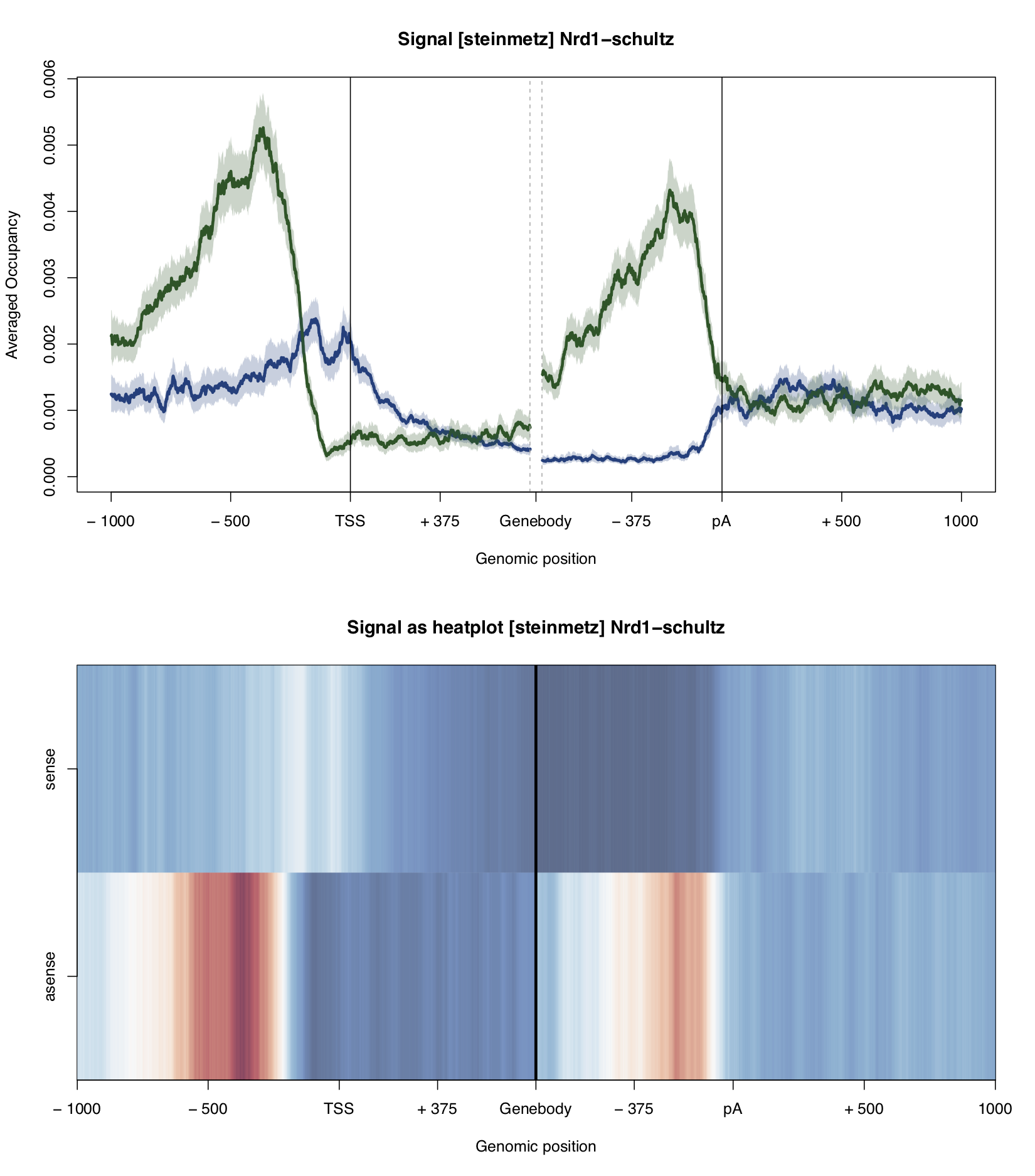 size metagene plot